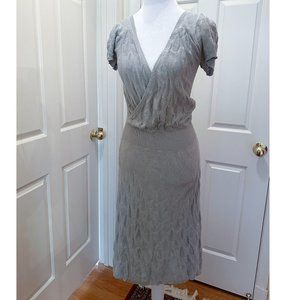 Intercuid Grey Knit Dress / Short Sleeve Layering Dress / NWOT / S / Sweater
